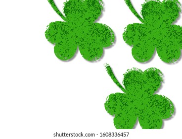 Shamrock clover leaf icon. Creative design element for St. Patrick's Day. Vector illustration