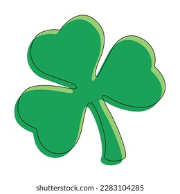 Shamrock or clover leaf illustration vector graphic perfec for st patricks day decoratioin