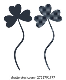 Shamrock clover leaf symbol good luck plant icon isolated on white background vector illustration