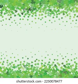  shamrock clover leaves background, for Saint Patrick's Day design. Art vector illustration.