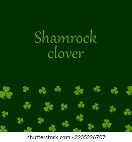 Shamrock clover template banner. Background with Shamrock clover. Leaf design with Shamrock clover. vector illustration