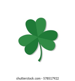 Shamrock or clover. Traditional irish symbol. Talisman or lucky charm. St. Patrick's day symbol. Vector illustration.