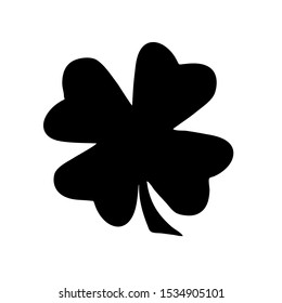 Shamrock clover vector icon. St Patrick day symbol, leprechaun leaf sign. Shamrock clover isolated, flat decorative element. Logo illustration.