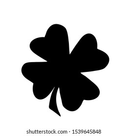 Shamrock clover vector icon. St Patrick day symbol, leprechaun leaf sign. Shamrock clover isolated, flat decorative element. Logo illustration.