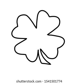 Shamrock clover vector icon. St Patrick day symbol, leprechaun leaf sign. Shamrock clover isolated, flat decorative element. Logo illustration.