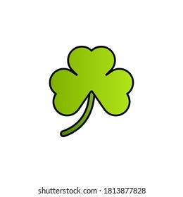 Shamrock color gradient vector icon