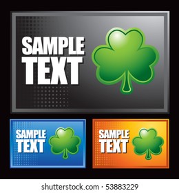 shamrock colored halftone banner