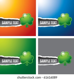 carteles rotos de color shamrock