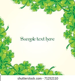 Shamrock corner , vector