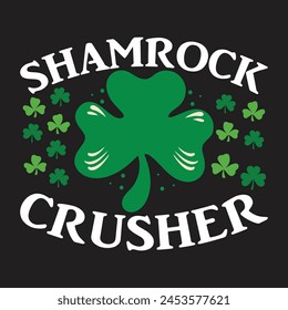 Shamrock crusher funny vector design