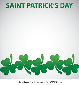 Shamrock cut out St. Patrick's Day card in vector format.