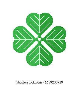 Shamrock flat icon vector illustration. Clover leaf icon design isolated on white background. Clover vector illustration. Shamrock leaf vector icon trendy flat symbol for website, logo, sign, app, UI.