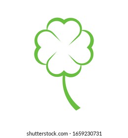 Shamrock flat icon vector illustration. Clover leaf icon design isolated on white background. Clover vector illustration. Shamrock leaf vector icon trendy flat symbol for website, logo, sign, app, UI.