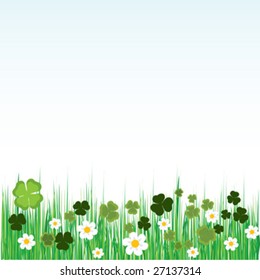 shamrock flower for Patrick's day, background vector