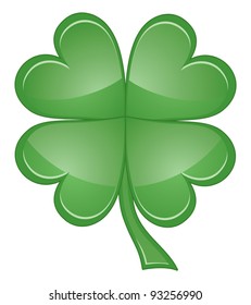 Shamrock or Four Leaf Clover is an illustration of a four leaf clover or shamrock that can be used for St. Patrick’s Day.