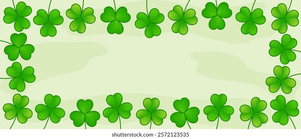 shamrock frame design vector background banner