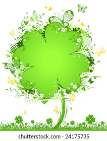 Shamrock with free place for your text, vector