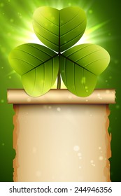 Shamrock green, clover design, perfect for St. Patrick's Day. EPS10