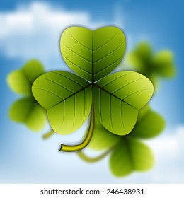 Shamrock green, clover design, perfect for St. Patrick's Day. EPS10