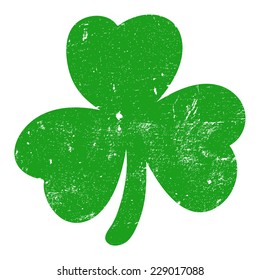 Shamrock green, grunge, vector illustration