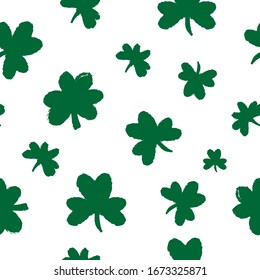 Diseño sin adornos de Shamrock para la decoración. Icono de la suerte, trébol de hojas diseño de símbolo irlandés.