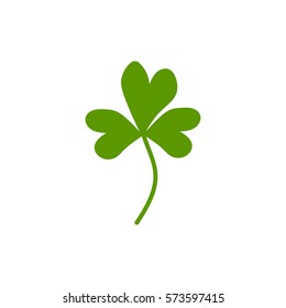 Shamrock hand drawn illustration isolated on white. Irish Clover leaf. St Patrick  day vector.