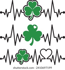 Shamrock Heartbeat. St. Patrick's Day