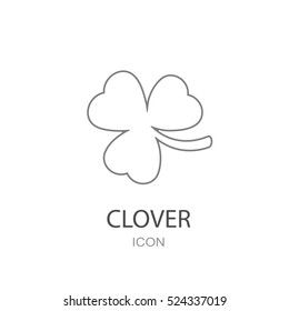 Shamrock Icon. Clover icon. Saint patrick symbol. Ecology concept. 