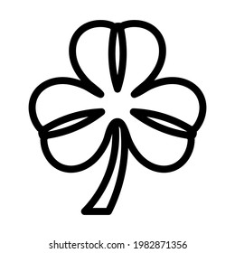 Shamrock-Symbol. Bearbeitbar mit feinem Rahmendesign. Vektorgrafik.