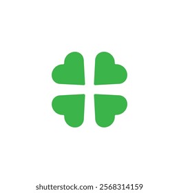 Shamrock Icon Green, Shamrocks, Four Leaf Clover, Irish Symbol, St Patrick's Day Logo, Luck Sign, Isolated, Variations. EPS 10