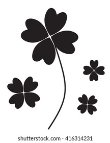 Shamrock icon isolated on white background. Vector art.