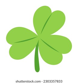 Shamrock Icon Isolated Vector. Emoji Shamrock Illustration On White Background