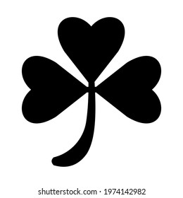 Shamrock icon isolated vector illustration. High quality black style vector icon