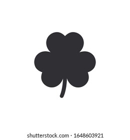 Shamrock-Symbol. Die Vektorillustration des Heiligen Patrick's DayKlee-Symbol. St. Patrick's Day Symbol. Glückssymbol. Zeichen des Glücks.
