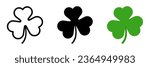 Shamrock icon. sign for mobile concept and web design. vector illustration