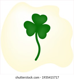 Shamrock icon St. Patrick day Irish symbol.The basic concept of the Trinity. Vector cartoon illustration EPS 10