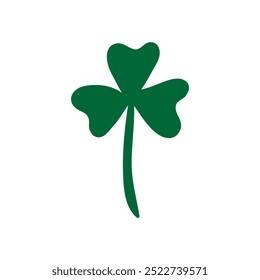 Shamrock icon vector. Clover illustration sign. St Patricks Day symbol or logo.

