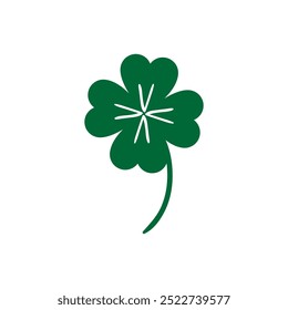 Shamrock icon vector. Clover illustration sign. St Patricks Day symbol or logo.
