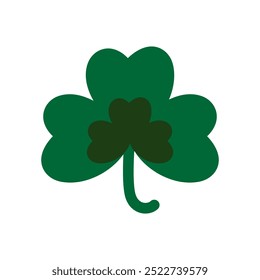 Shamrock icon vector. Clover illustration sign. St Patricks Day symbol or logo.
