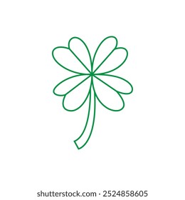 Shamrock icon vector. Clover illustration sign. St Patricks Day symbol or logo.