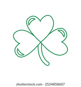 Shamrock icon vector. Clover illustration sign. St Patricks Day symbol or logo.