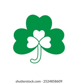 Shamrock icon vector. Clover illustration sign. St Patricks Day symbol or logo.