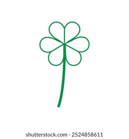 Shamrock icon vector. Clover illustration sign. St Patricks Day symbol or logo.
