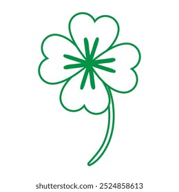 Vetor de ícone de Shamrock. Sinal de ilustração de trevo. Símbolo ou logotipo do Dia de St Patricks.