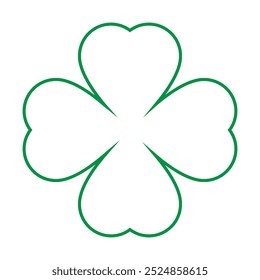 Shamrock icon vector. Clover illustration sign. St Patricks Day symbol or logo.