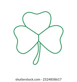 Shamrock icon vector. Clover illustration sign. St Patricks Day symbol or logo.