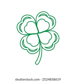 Shamrock icon vector. Clover illustration sign. St Patricks Day symbol or logo.