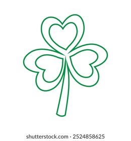 Shamrock icon vector. Clover illustration sign. St Patricks Day symbol or logo.