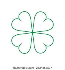 Shamrock icon vector. Clover illustration sign. St Patricks Day symbol or logo.