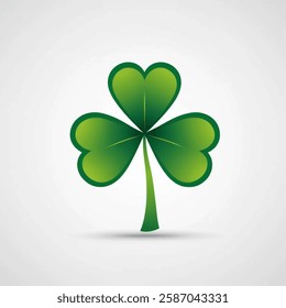 Shamrock icon vector. Clover illustration sign. St Patricks Day symbol or logo. vector illustration on white background